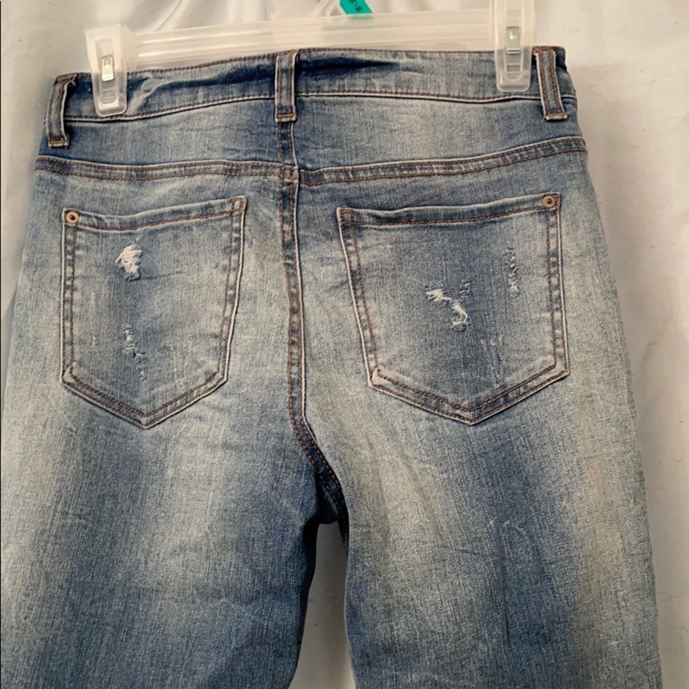 DESIGN LAB HIGH RISE RIPPED JEANS size 26 Lightwash Distressed - Picture 4 of 5